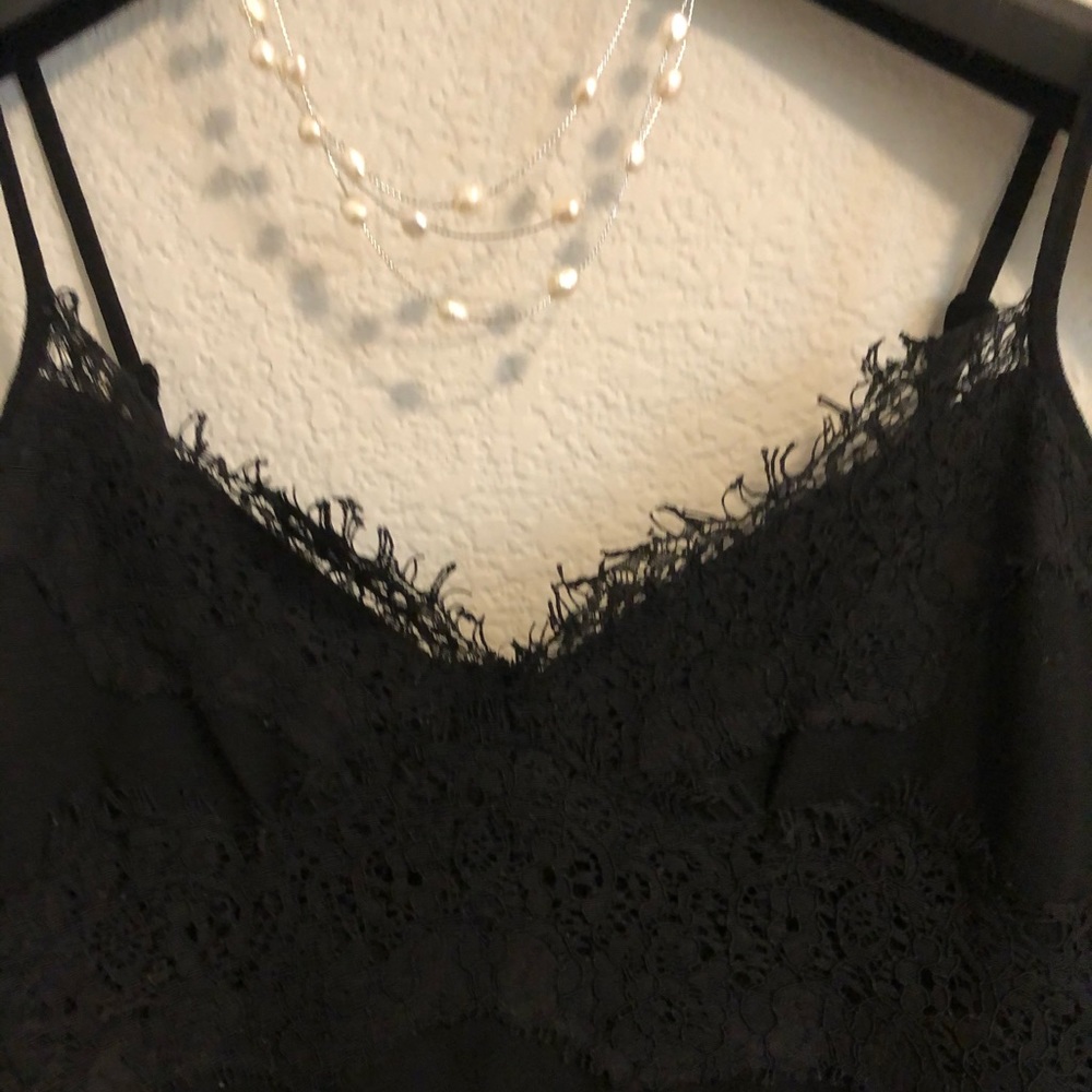Black dress+Lace+ Black +Spaghetti strap+SZ Small - Picture 6 of 8